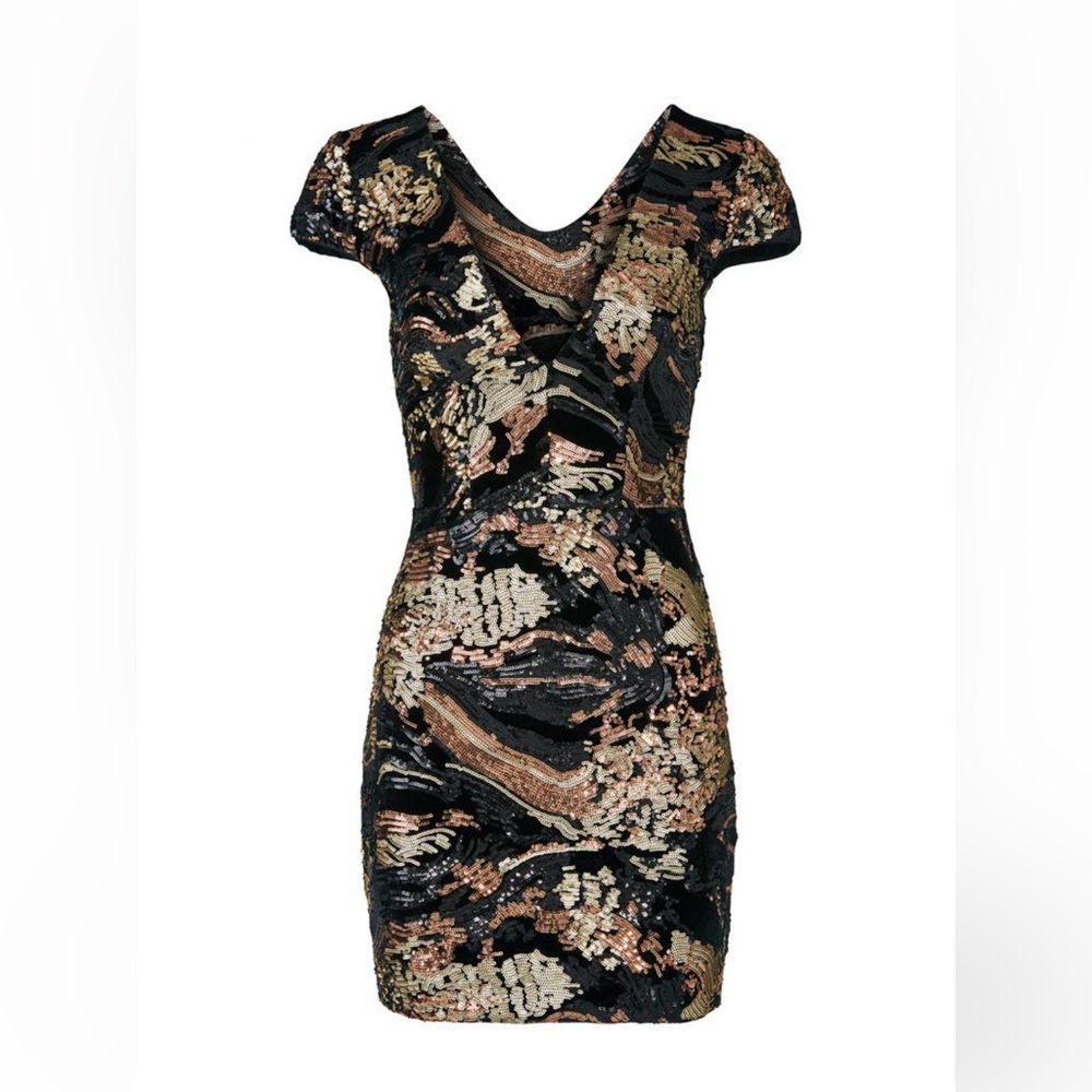 Dress The Population - Abstract Zoe Sheath sequin dress.
